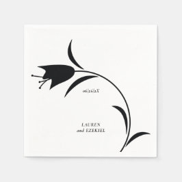 MOD BLACK TULIP BRÖLLOP PAPPERSSERVETT