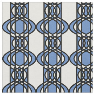 Mod Blue Abstrakt Scarab Mönster Tyg