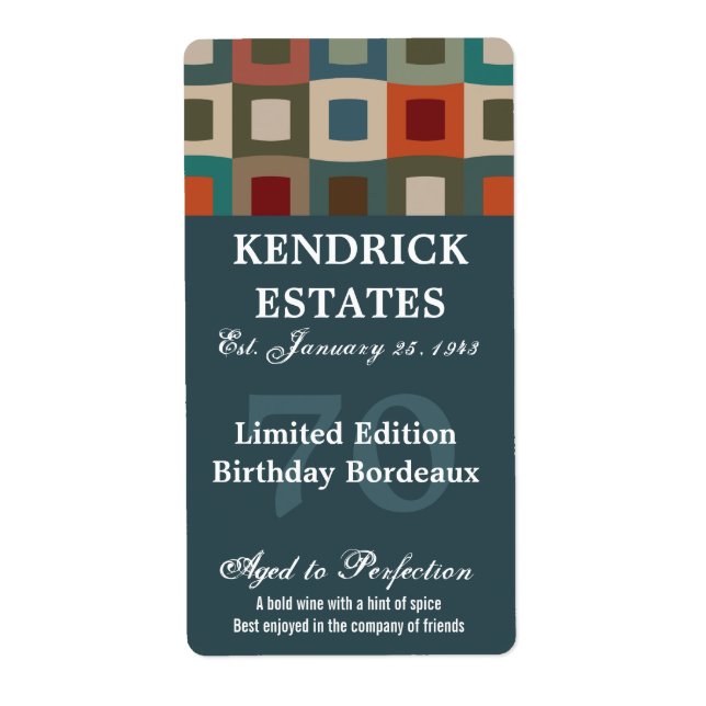 Mod Blue Birthday Vin (375 ml) Fraktsedel (Framsidan)