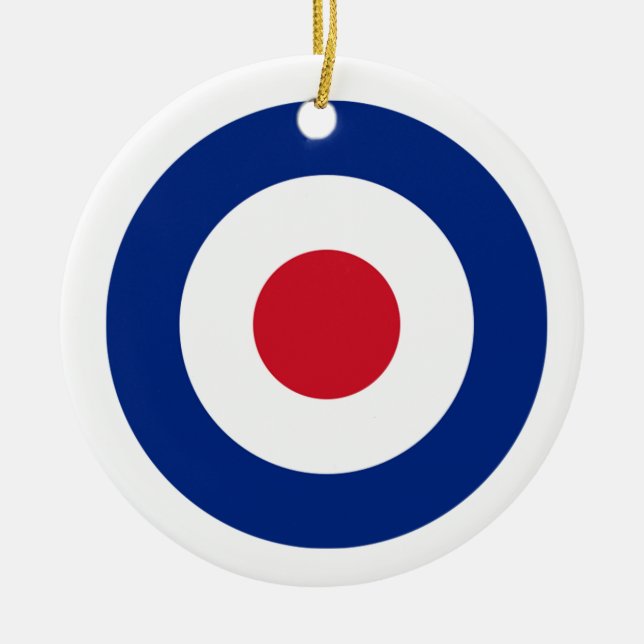 MOD Blue Red and White Ceramic Ornament | MOD Gift (Framsidan)