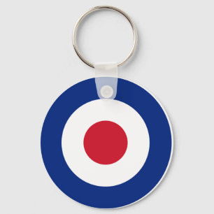 MOD Blue Red and White Keychain MOD-gåvor Nyckelring
