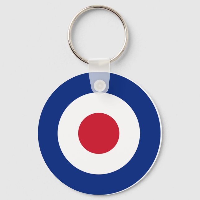 MOD Blue Red and White Keychain | MOD-gåvor Nyckelring (Framsida)
