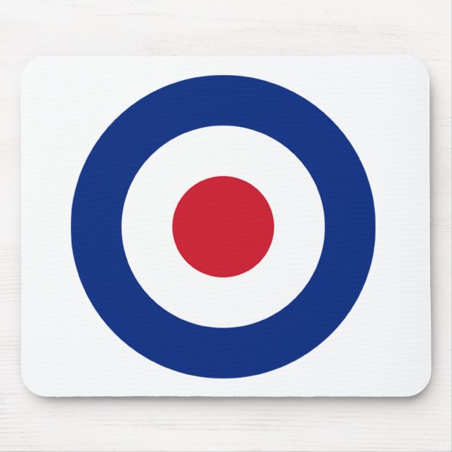 MOD Blue Red and White Mouse Pad | MOD-gåvor Musmatta (Framsidan)