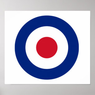 MOD Blue Red and White Poster   MOD-gåvor