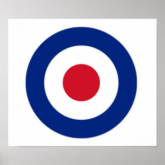 MOD Blue Red and White Poster | MOD-gåvor