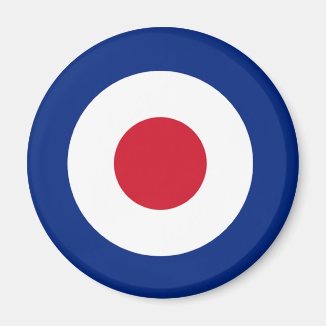 MOD Blue Red and White Round Magnet | MOD-gåvor (Framsidan)