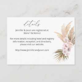 MOD Boho Pampasgräs Strand Blommiga Detaljer LG Tilläggskort