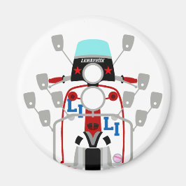 Mod Brit popart Scooter Magnet