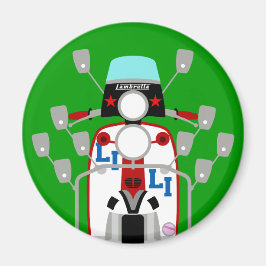 Mod Brit popart Scooter Magnet