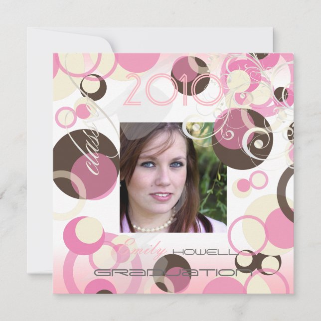 Mod Bubbles/Swirls/Damask/Studenten Inbjudningar (Framsida)