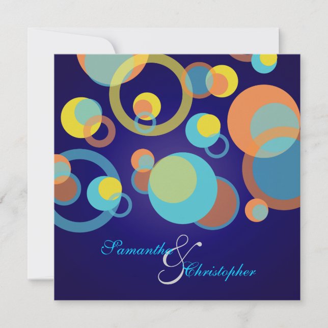 Mod bubblor/contemporary inbjudningar/DIY färg Inbjudningar (Framsida)