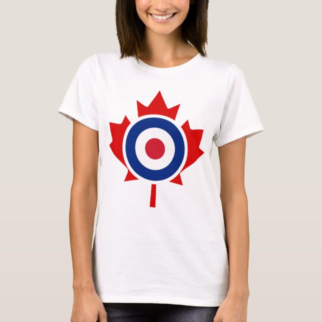 Mod Canada Curling Hockey Target Roundel T-shirt (Framsida)