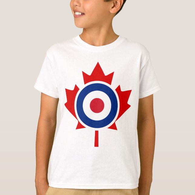 Mod Canada Curling Hockey Target Roundel Tee Shirt (Framsida)