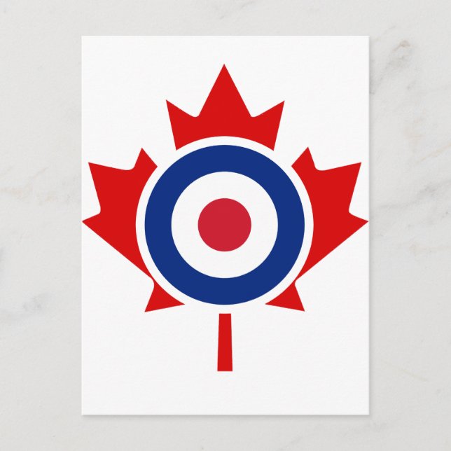 Mod Canada Curling Hockey Target Roundel Vykort (Framsida)