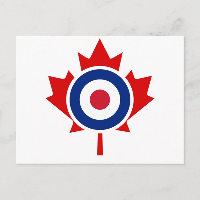 Mod Canada Curling Hockey Target Roundel Vykort (Framsida)