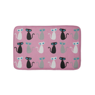 Mod Cats Anpassningsbar Färg Bath Mat Badrumsmatta