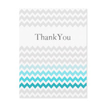 Mod chevron aqua Ombre bröllop Tack