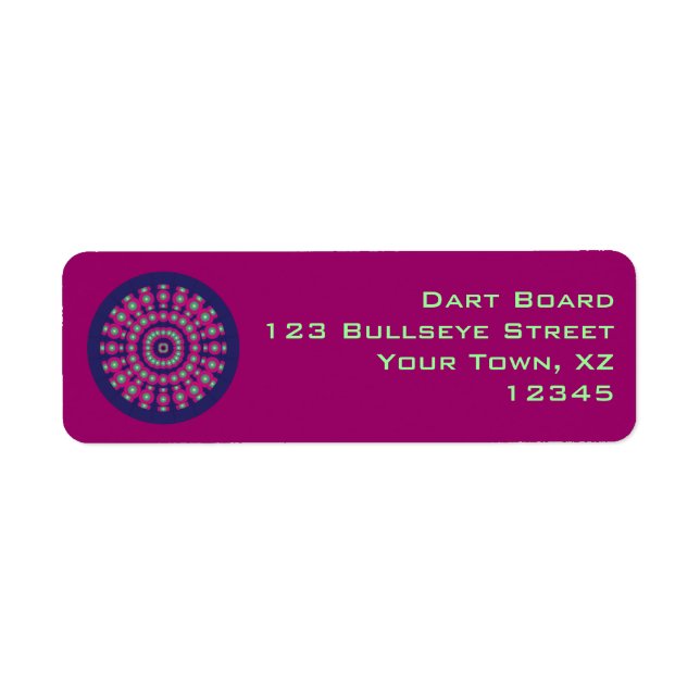 Mod Dartboard Returadress Etikett (Framsidan)