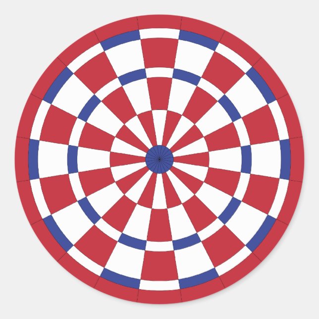 Mod Dartboard Runt Klistermärke (Framsida)