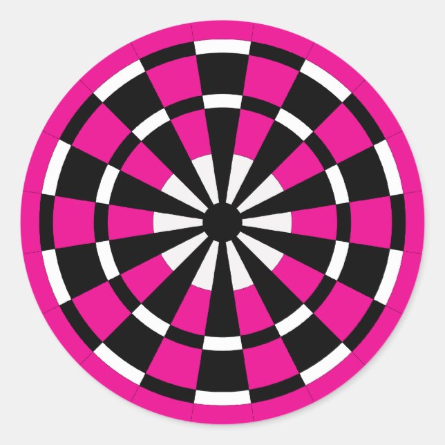 Mod Dartboard Runt Klistermärke (Framsida)