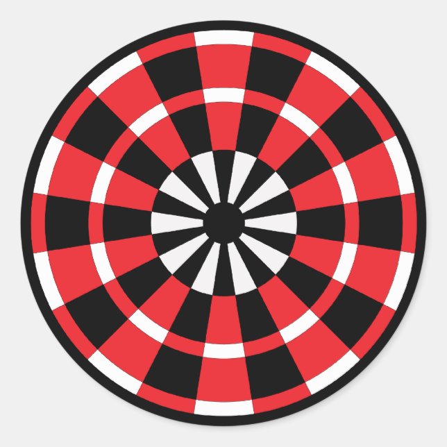 Mod Dartboard Runt Klistermärke (Framsida)