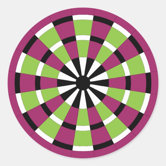 Mod Dartboard Runt Klistermärke (Framsida)