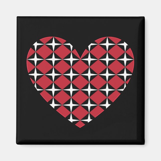 Mod Diamond Heart Magnet (Framsidan)