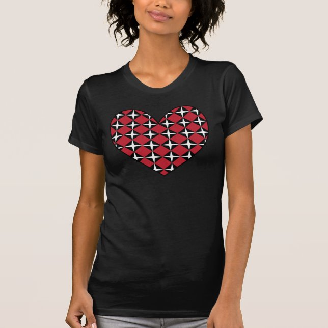 Mod Diamond Heart Tee Shirt (Framsida)
