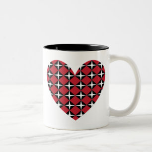 Mod Diamond Heart Två-Tonad Mugg