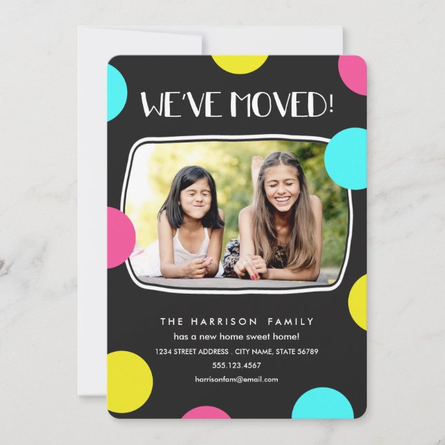 Mod Dots Photo Flytta annons Meddelande (Framsida)