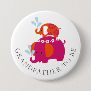 Mod Elephant Baby Shower Grandfather ska vara Knapp