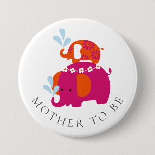 Mod Elephant Baby Shower Mor ska vara Knapp