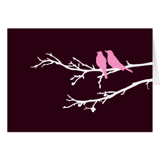 mod fåglar hälsningskort (Framsidan Horizontal)