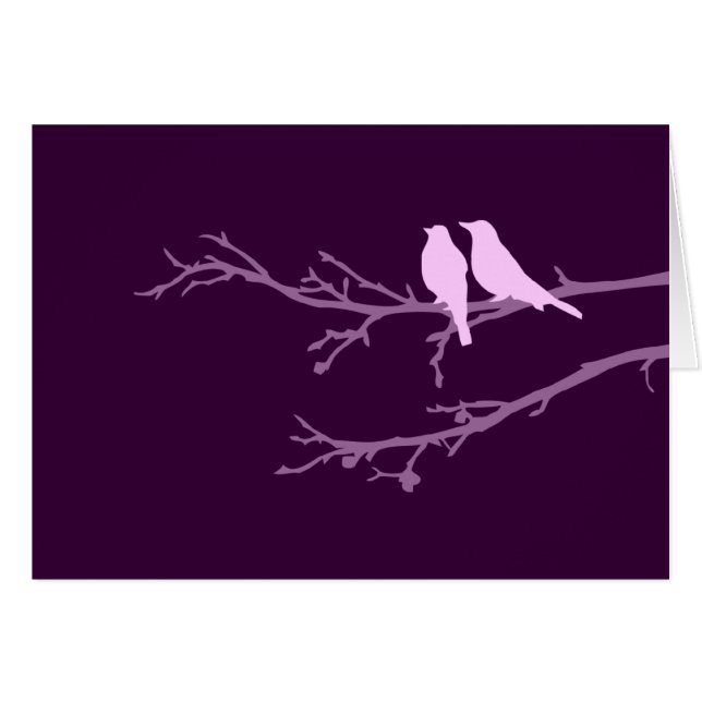 mod fåglar hälsningskort (Framsidan Horizontal)