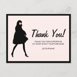 Mod Fashion Girl Butik, Poshmark Rosa Tack Vykort