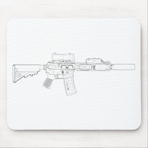 Mod för CQBR MK18 0 Mousepad Musmatta