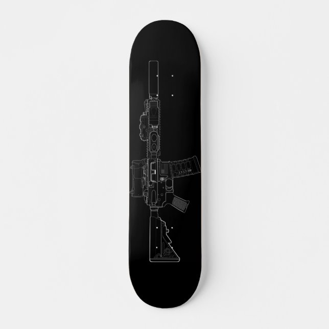 Mod för CQBR MK18 0 svart Skateboard (Framsida)