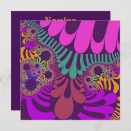 Mod för lila och Rosa Inbjudningar