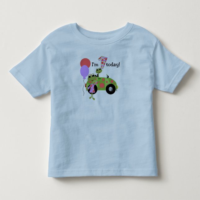 Mod Frogs 1:a födelsedag Tee Shirt (Framsida)