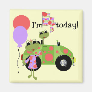 Mod Frogs 4e födelsedagen Tshirts och presenter Magnet