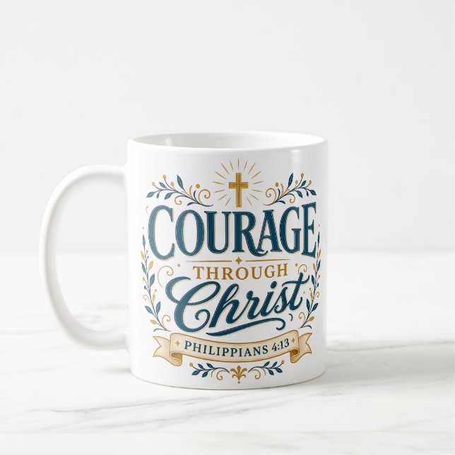 Mod genom Kristus Pastoruppskattning Kaffemugg (Vänster)