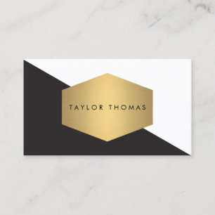 Mod Geometric Black and White Design Design med Gu Visitkort