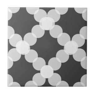 Mod Grått Circle Transparent Mönster Kakelplatta