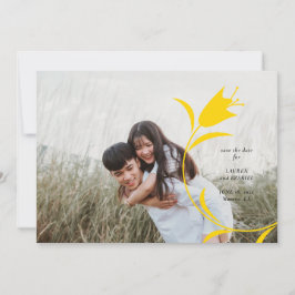 MOD GULT TULIP BRÖLLOP SPARA DATUM INBJUDNINGAR