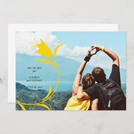 MOD GULT TULIP BRÖLLOP SPARA DATUM INBJUDNINGAR