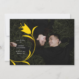 MOD GULT TULIP BRÖLLOP SPARA DATUM INBJUDNINGAR