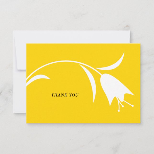 MOD GULT TULIP BRÖLLOP TACK KORT (Framsida)