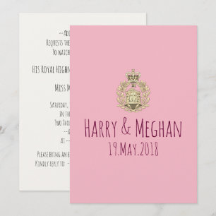 Mod Harry och Meghan Royal Wedding Party Inbjudan