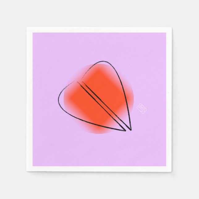 Mod Heart Cocktail Pappersservett (Framsidan)