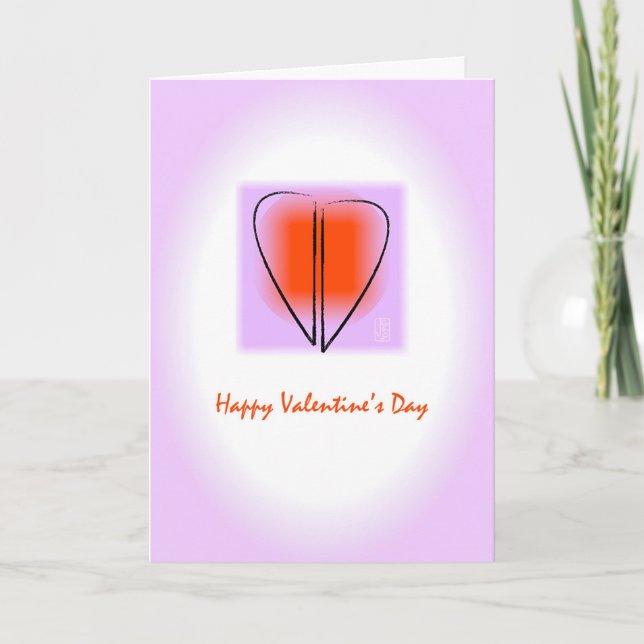 MOD Heart Kärlek till ett svenskt Valentinkort Kort (Framsida)